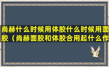 尚赫什么时候用体胶什么时候用面胶（尚赫面胶和体胶合用起什么作用）