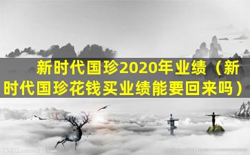 新时代国珍2020年业绩（新时代国珍花钱买业绩能要回来吗）