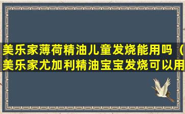 美乐家薄荷精油儿童发烧能用吗（美乐家尤加利精油宝宝发烧可以用吗）
