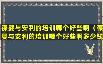 葆婴与安利的培训哪个好些啊（葆婴与安利的培训哪个好些啊多少钱）