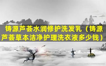 铸源芦荟水润修护洗发乳（铸源芦荟草本洁净护理洗衣液多少钱）